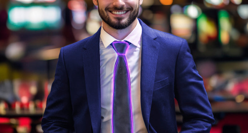 Funny Fashion Stropdas met licht paars