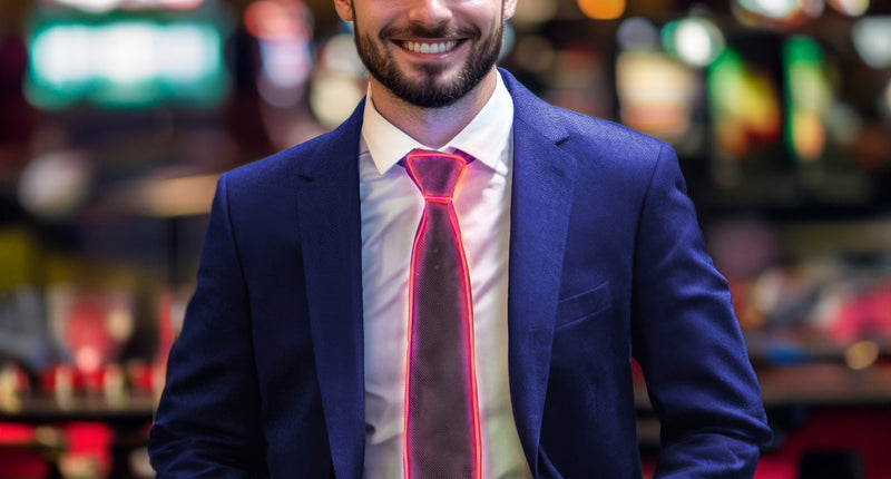 Funny Fashion Stropdas met licht roze