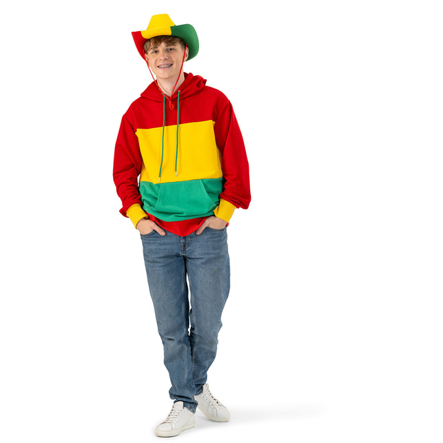 Funny Fashion Trui rood, geel, groen volwassenen