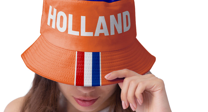 Funny Fashion Vissershoedje 'Holland' oranje