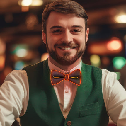 Funny Fashion Vlinderdas met licht roze