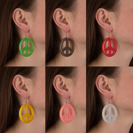 Funny Fashion Witte hippie oorbellen