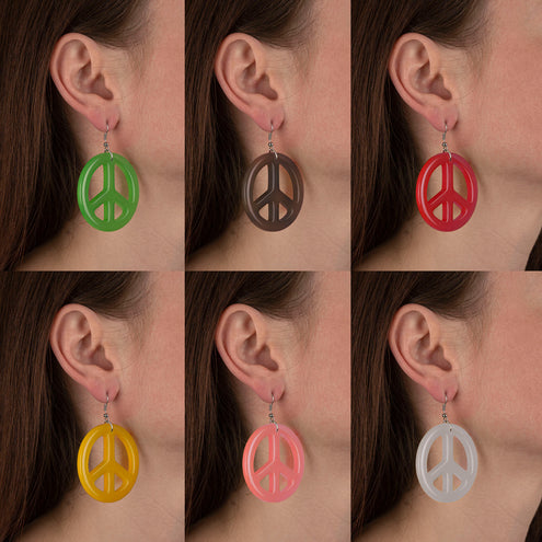 Funny Fashion Witte hippie oorbellen