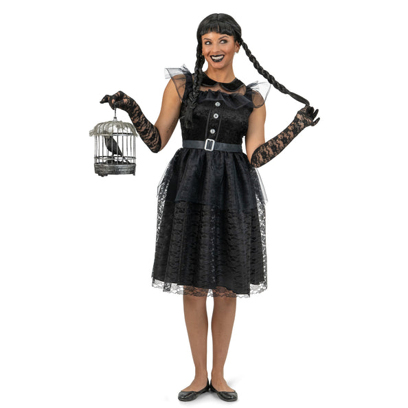Funny Fashion Zwarte halloween jurk heks Bella