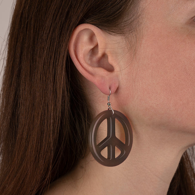 Funny Fashion Zwarte hippie oorbellen