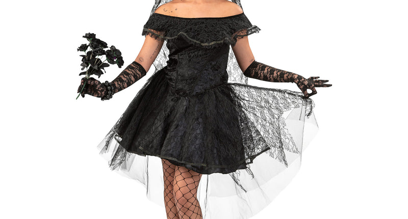 Funny Fashion Zwarte weduwe pak dames