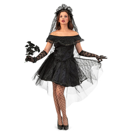 Funny Fashion Zwarte weduwe pak dames