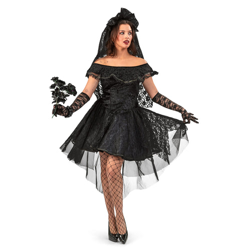 Funny Fashion Zwarte weduwe pak dames