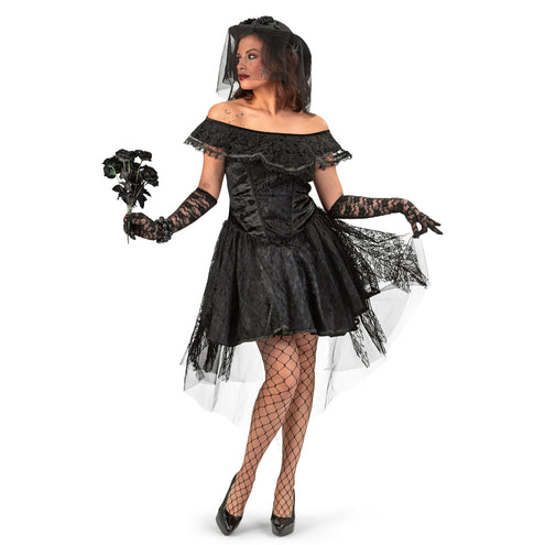 Funny Fashion Zwarte weduwe pak dames