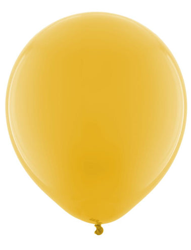 Gele latexballon uit de set rood geel groen, ronde vorm met knoopnippel