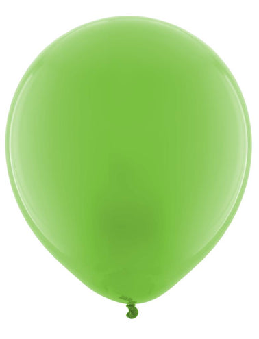 Groene latexballon uit de set van twaalf, effen groen voor je carnavalsdecor