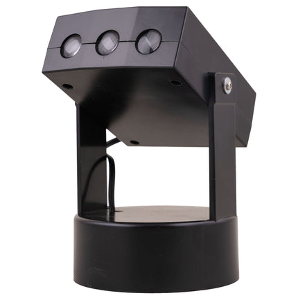Halloween projector zijaanzicht met beugel en schroefverbinding om de projectiehoek te richten
