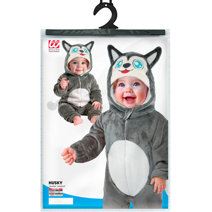 Husky pak pluche in de verpakking met kindermaten 80, 98 en 104 cm
