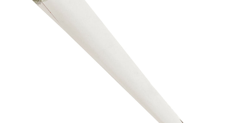 Joint 23cm Nora van wit papier, taps toelopend met rode punt en grijze asband