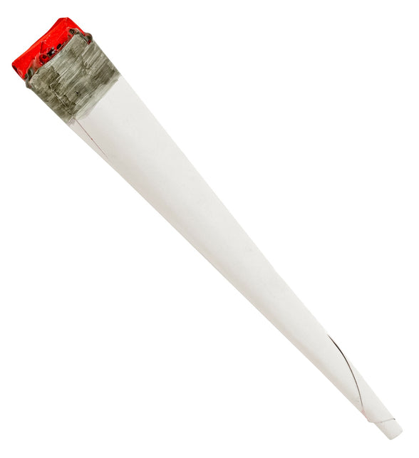 Joint 23cm Nora van wit papier, taps toelopend met rode punt en grijze asband