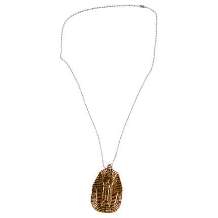 Ketting farao brons met bolletjesketting in volle lengte, voor een Egyptisch themafeest