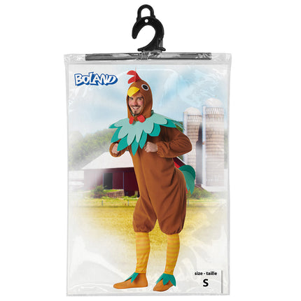 Kostuum El pollo loco kip in de Boland-verpakking met hanger, maat S