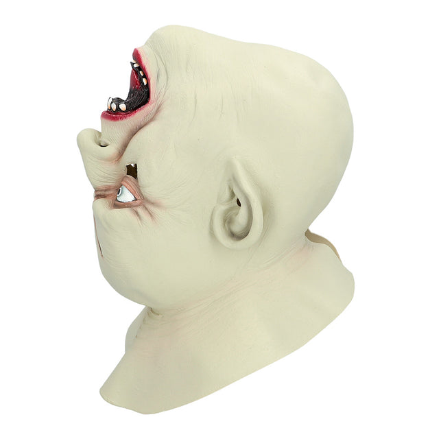 Latex hoofdmasker Balthazar van de zijkant met uitstaande oren en gerimpelde wang
