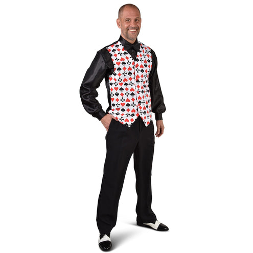 Magic by Freddy's Gilet vest kaarten print heren