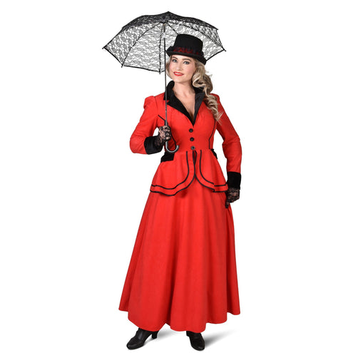 Magic by Freddy's Victoriaanse dames pak rood