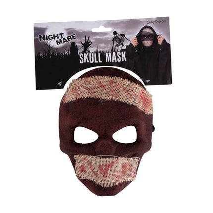 Masker doodskop van pvc op verpakkingskaart van Funny Fashion