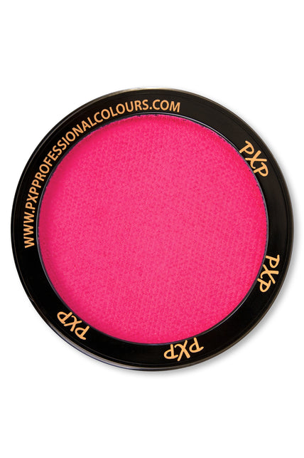 Neon schmink roze van PXP in zwart potje van 10 gram, aqua face paint voor discofeest