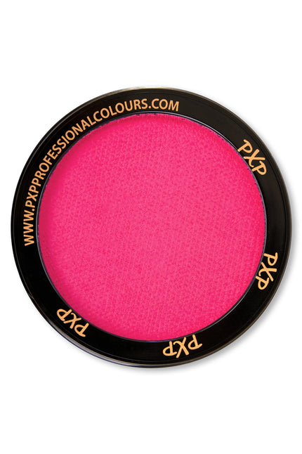 Neon schmink roze van PXP in zwart potje van 10 gram, aqua face paint voor discofeest