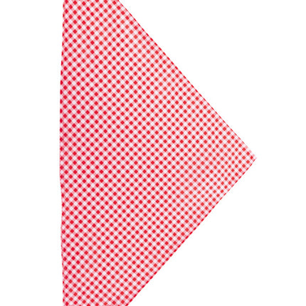Oktoberfeest sjaaltje rood/wit uitgevouwen, driehoek van 62 x 44 x 44 cm met boerenruit