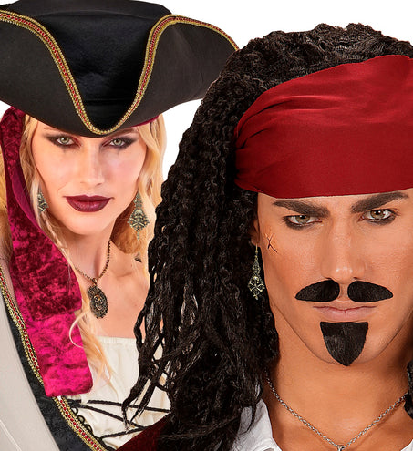 Oorbellen schedel en botten bij piratenhoed en zeeroverslook voor dames en heren