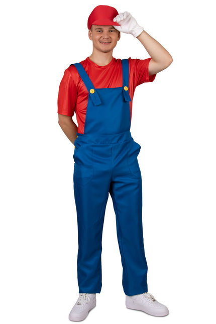 PartyXplosion Broek loodgieter blauw