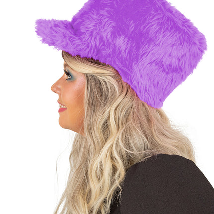 PartyXplosion Fanfarehoed pluche paars