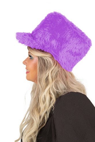 PartyXplosion Fanfarehoed pluche paars