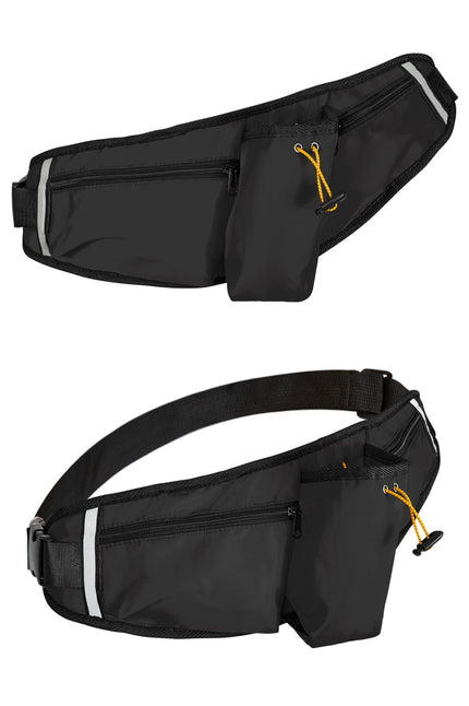 PartyXplosion Heuptas zwart met flessenhouder