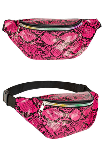 PartyXplosion Heuptasje Slangenprint roze