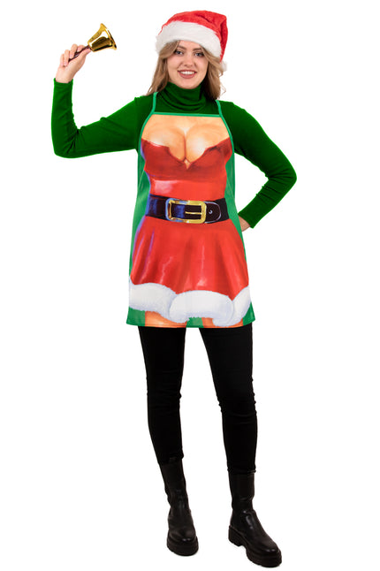 PartyXplosion Keukenschort Xmas Santa vrouw