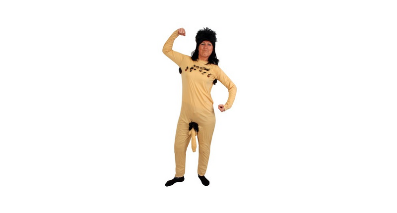 PartyXplosion Naaktpak behaarde man unisex