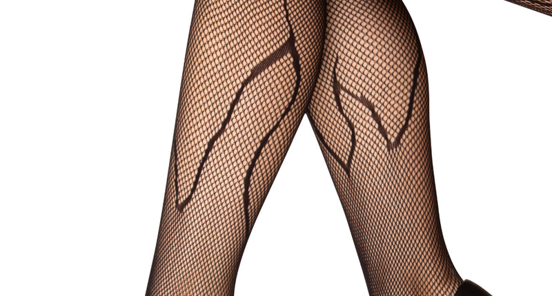 PartyXplosion Netpanty zwart vlammenprint