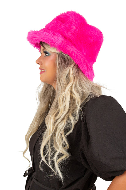 PartyXplosion Pluche vissershoed roze
