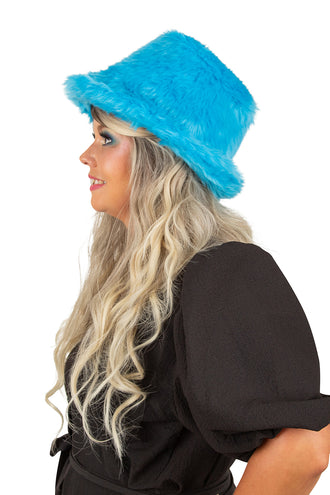 PartyXplosion Pluche vissershoed turquoise