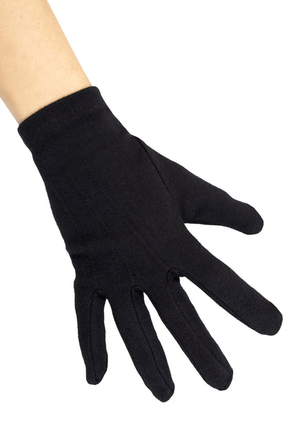 PartyXplosion Zwarte handschoenen voor kinderen en volwassenen