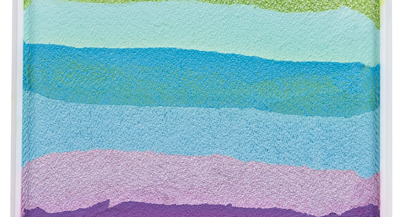 PXP Big Unicorn pastel frozen splitcake schmink met banen groen, mint, blauw, lila en paars, 50 gram