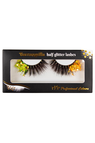 PXP Professional Colours PXP fluorescerende glitter wimpers Bi-color geel en groen