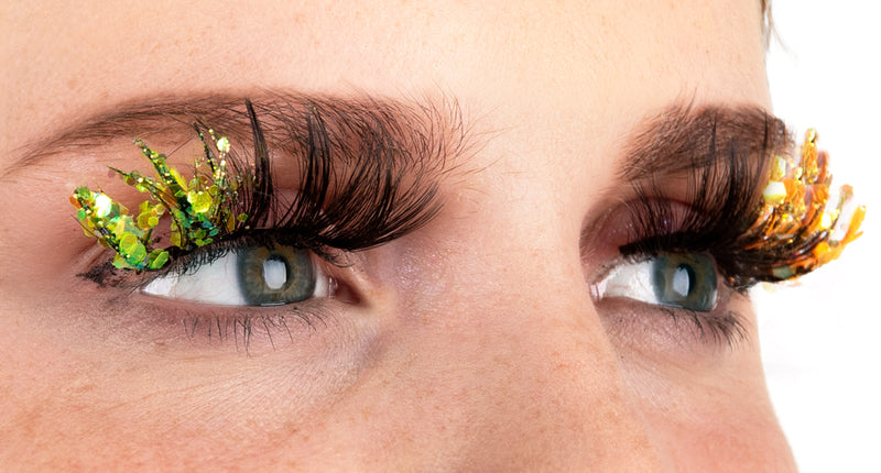 PXP Professional Colours PXP fluorescerende glitter wimpers Bi-color geel en groen