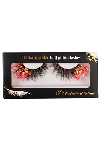 PXP Professional Colours PXP fluorescerende glitter wimpers Zachtroze