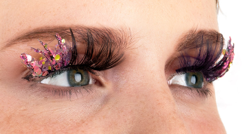 PXP Professional Colours PXP fluorescerende glitter wimpers Zachtroze