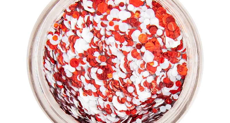 PXP Professional Colours PXP Pressed chunky glitter creme rood wit 10 ml