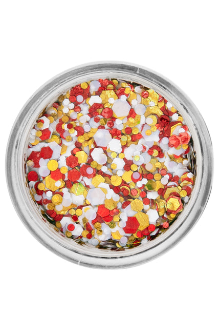 PXP Professional Colours PXP Pressed chunky glitter creme rood wit geel 10 ml