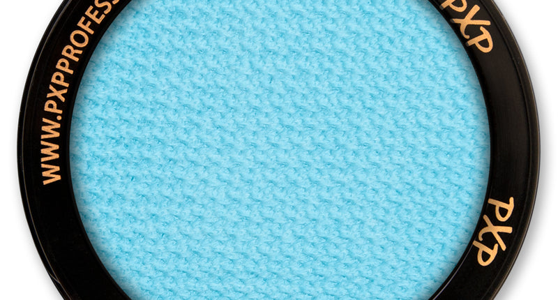 PXP schmink baby blauw 10 gram, ronde pan pastelblauwe waterschmink in zwart doosje