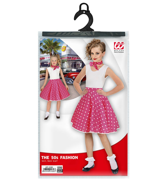 Verpakking jaren 50 rok Holly van Widmann met rok en halsdoek voor meisjes