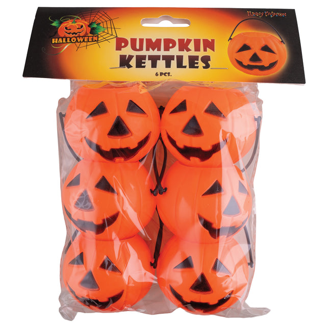 Verpakking mini pompoen ketels van Funny Fashion met zes stuks per set